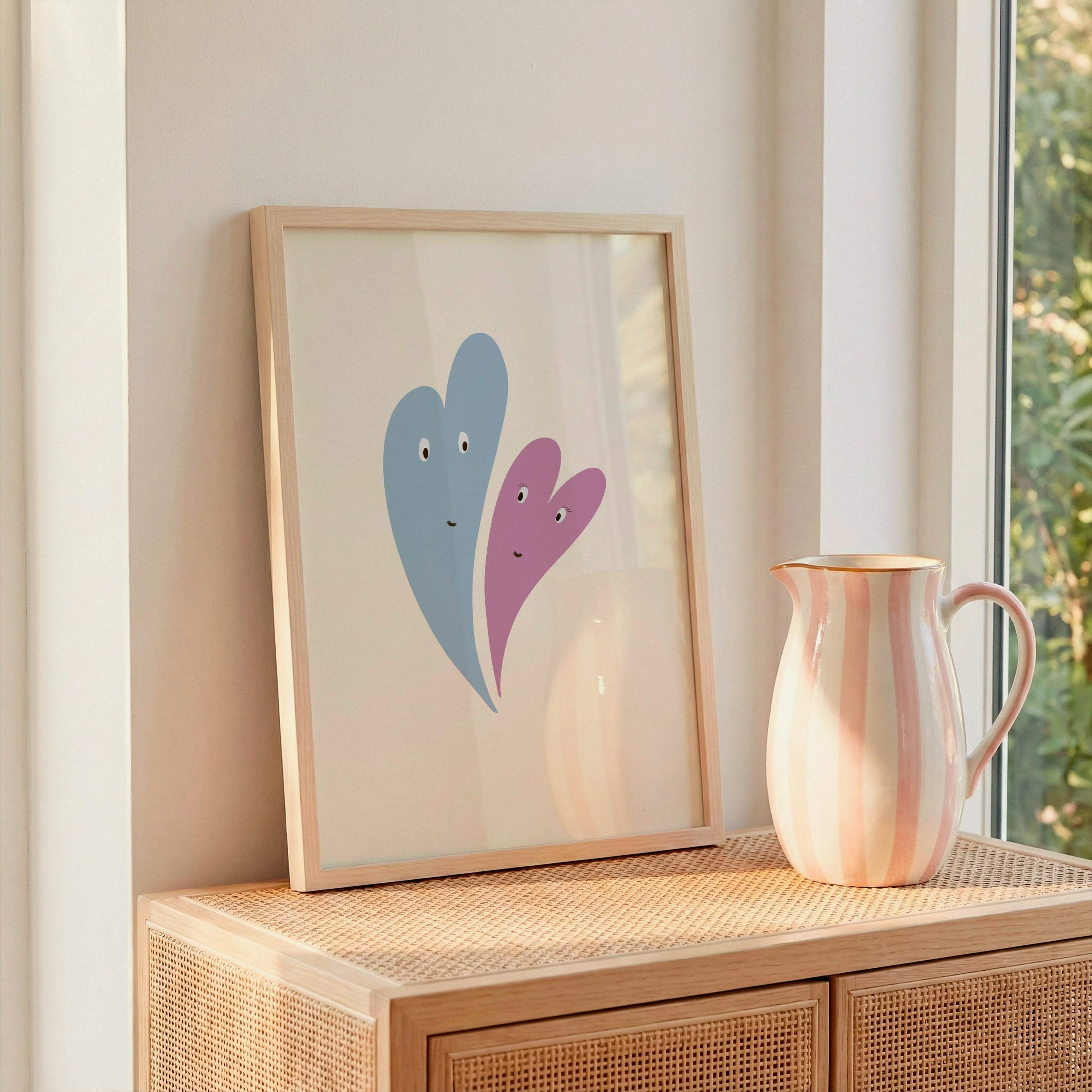 Two Hearts Print – Happy Things Studio